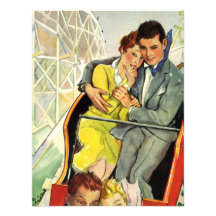 Amor y romance, paseo del vintage de la montaña ru comunicados personalizados