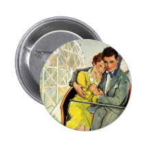 Amor y romance, paseo del vintage de la montaña ru pins
