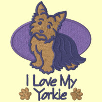 Amor Yorkshire Terrier camisetas bordadas