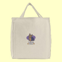 Amor Yorkshire Terrier bolsas bordadas