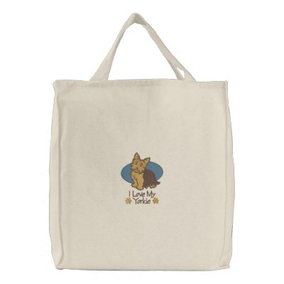 Amor Yorkshire Terrier Bolsa De Mano Bordada Amor Yorkshire Terrier Bolsa De Mano Bordada