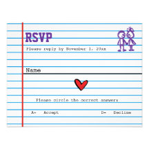 Amores de la escuela que casan la tarjeta de la re invitacion personal 