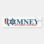 Amores Israel de Mitt Romney Pegatina De Parachoque