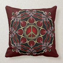Amortiguador/almohada rojos del signo de la paz de almohadas