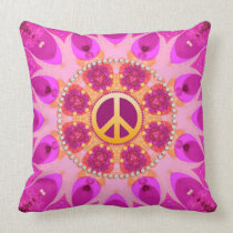 Amortiguador rosado anaranjado/almohada del signo  almohadas
