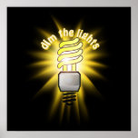 Amortigüe la luz ahorro de energía poster