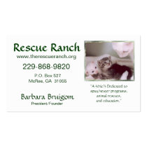 &amp ártico; bebés 2 frms, rancho del rescate, res tarjetas de negocio