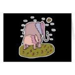 &amp de la mamá; elefante del bebé que come la fru felicitación