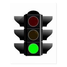 Ampel traffic light grün green postkarten