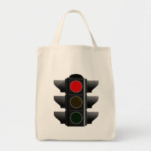 Ampel traffic light rot red einkaufstaschen