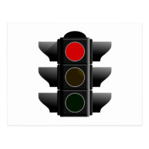 Ampel traffic light rot red postkarte