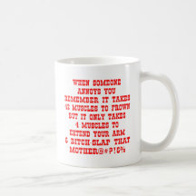 Amplíe su brazo y Perra-Palmada que mimen Taza De Café