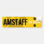 Amstaff a bordo etiqueta de parachoque