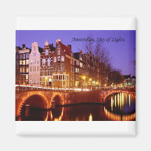 Amsterdam, ciudad de luces (por St.K.) Imanes De Nevera