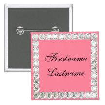 Añada el diamante del nombre-personalizable pins