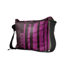 Añada la bolsa de mensajero conocida del rosa de l bolsas de mensajeria