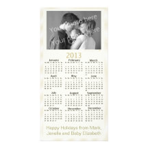 Añada su crema de la tarjeta del calendario del te tarjeta fotografica  