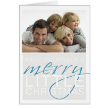 Añada su imagen - feliz pequeña tarjeta de Navidad