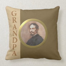 Añada una foto -- Marco redondo 'Grandpa del Oro-E Almohadas