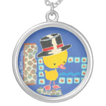 Anadón amarillo del muchacho con la pintura del so collares personalizados