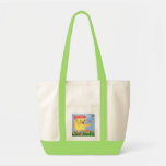anadón que juega con las mariposas bolsa lienzo