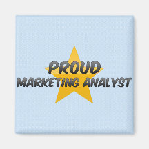Analista de márketing orgulloso iman de frigorífico