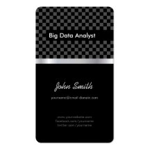 Analista grande de los datos - a cuadros negro ele tarjetas de visita
