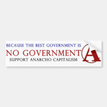 Anarcho dibujado mano Captalist - capitalismo + An Pegatina De Parachoque