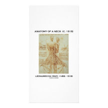 Anatomía de Leonardo da Vinci de un cuello (dibujo Plantilla Para Tarjeta De Foto
