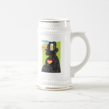 Anatomía de un bebedor de cerveza Stein Taza