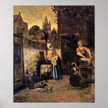 Anciano de Pieter Bruegel - censo del detalle de B Posters