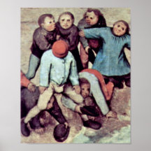 Anciano de Pieter Bruegel - los juegos de los niño Posters