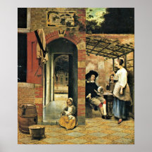 Anciano de Pieter Bruegel - patinadores del paisaj Poster