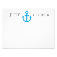 Ancla azul Notecard plano Anuncio