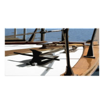 Ancla del barco tarjeta fotografica personalizada