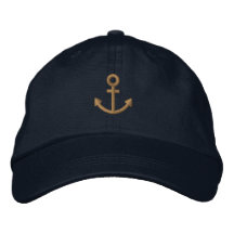 Ancla Gorra De Beisbol Bordada