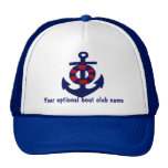 Ancla náutica del canotaje gorras