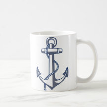 Ancla náutica tazas de café