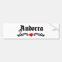 Andorra Pegatina De Parachoque