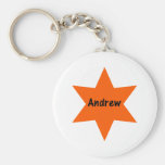 Andrew (estrella anaranjada) llavero personalizado