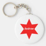 Andrew (estrella roja) llaveros personalizados