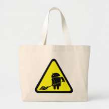 Androide bajo construcción bolsas de mano