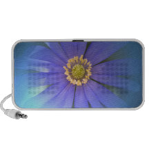 Anémona floral del azul del altavoz del Doodle