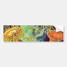 Anémonas del mar de Ernst Haeckel Pegatina De Parachoque