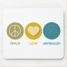 Anesthesiology del amor de la paz alfombrilla de ratones