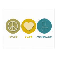 Anesthesiology del amor de la paz tarjetas postales