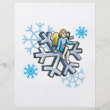 Ángel 4 de la nieve tarjeta publicitaria