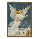 Ángel adaptable del navidad felicitación