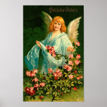 Ángel alemán hermoso de Pascua del vintage Impresiones