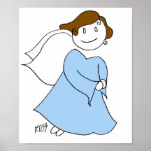 Ángel azul impresiones